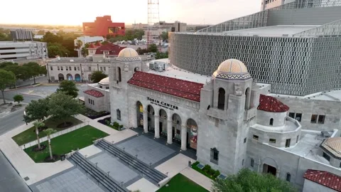 Tobin Center for the Performing Arts by Riverwalk in San Antonio Texas, Stock Footage 199374546