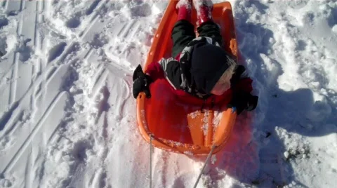 Toboggan ride Vídeo Stock 588787