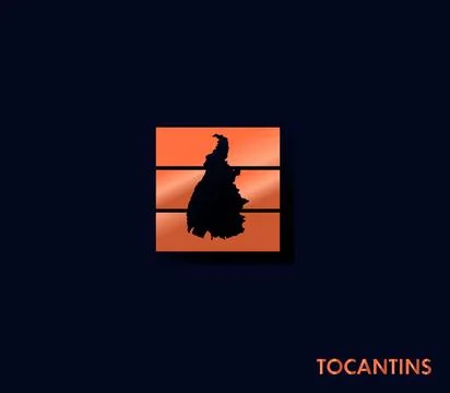 Tocantins map icon for your design Stock Illustration