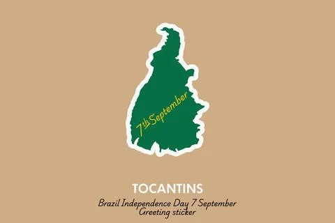 Tocantins vector sticker Stock Illustration