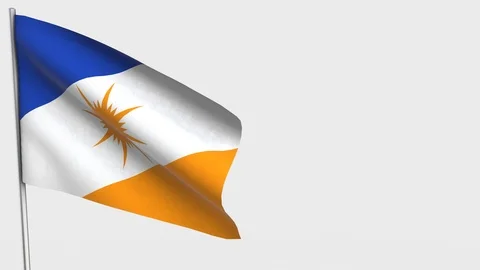 Tocantins waving flag animation on Flagpole. Stock Footage 115606013