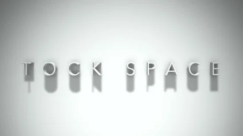 Tock space 3D title animation with shadows on a white background Stock Footage 297384462