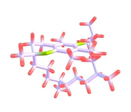 Tocopherol (vitamin E) molecular structure on white background Stock Illustration