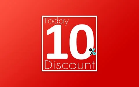 Today 10%. Stock Illustration