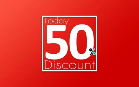 Today 50%. Stock Illustration