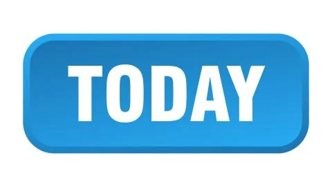 Today button. today square 3d push button Stock Illustration