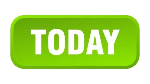 Today button. today square 3d push button Illustrazione stock