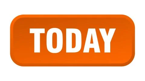 Today button. today square 3d push button Illustrazione stock