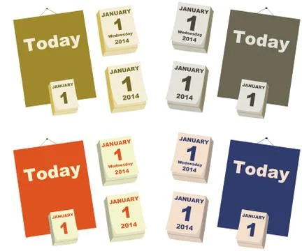 Today is the first day of the new year Ilustración de archivo