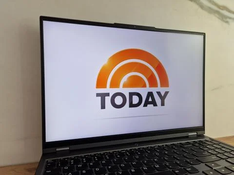 Today logo displayed on laptop Stock Photos