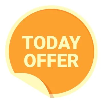 Today offer button icon cartoon vector. Sale tag Stock Illustration
