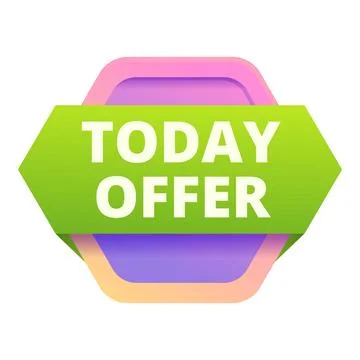 Today offer icon cartoon vector. Event save Stock Illustration