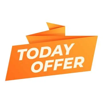 Today offer icon cartoon vector. Sale button Stock Illustration
