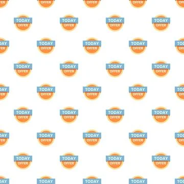 Today offer tags creating seamless marketing pattern Stock Illustration