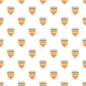 Today offer tags pattern creating seamless background Stock Illustration