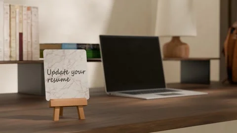 Today pending task showing Update your resume Video stock 297049615