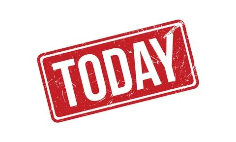 Today Rubber Stamp Seal Vector Stock Illustration