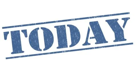 Today stamp Stock Illustration