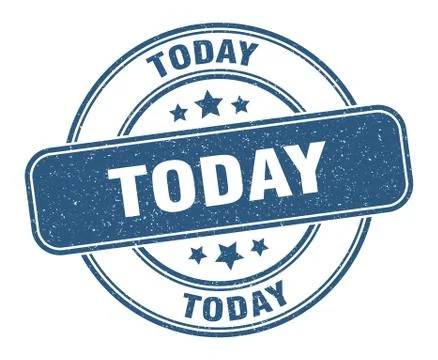 Today stamp. today label. round grunge sign Stock Illustration