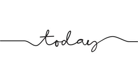 Today word script isolated on white background. イラスト素材