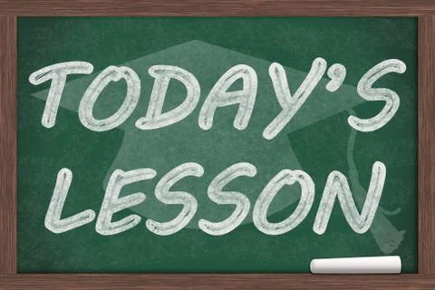 Today's lesson Stock Illustration