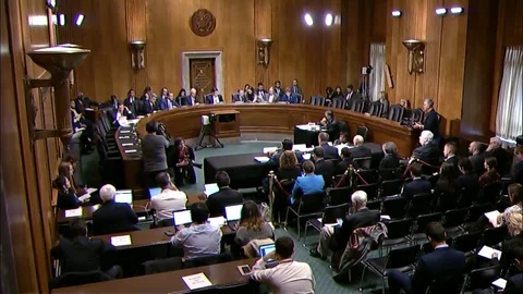 Todd Brown testifies before the Senate Foreign Relations Committee - 2018 Stockbeeldmateriaal 86696152