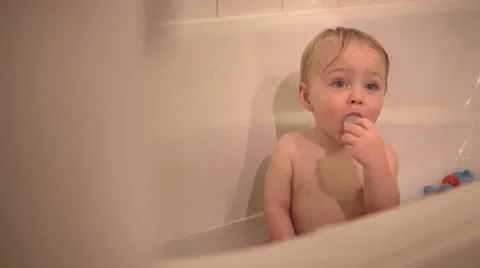 Toddler at Bathtime Stock Footage 59122057
