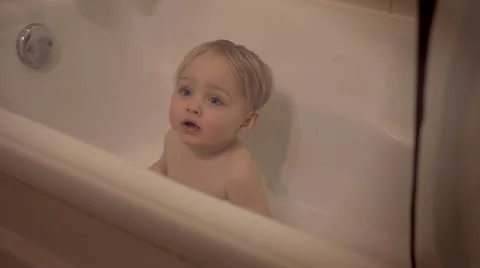 Toddler at Bathtime Stock Footage 59123415