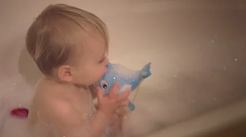 Toddler at Bathtime Stock Footage 59124916