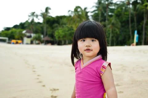Toddler at the beach Stock Photos