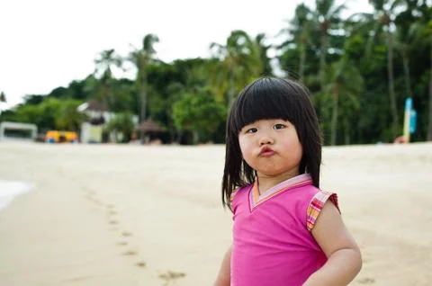 Toddler at the beach Stock Photos