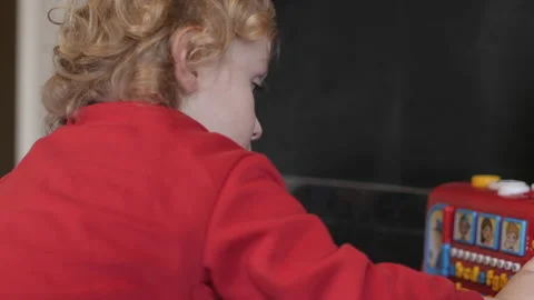 Toddler child playing with interactive toy. Stock Footage 148097318