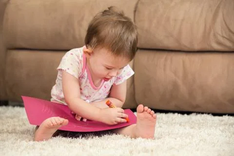 Toddler drawing Stock Photos