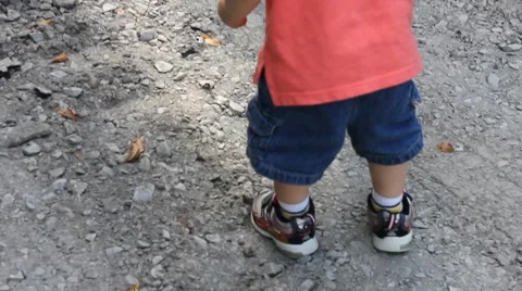 Toddler exploring Stock Footage 44445801