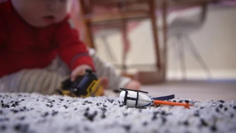 Toddler Fetching toy Stock Footage 203975855