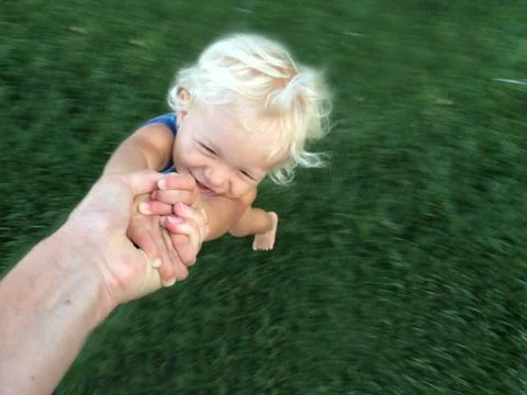 Toddler laughing Stock Photos