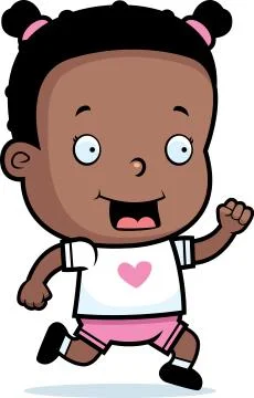 Toddler Running Illustrazione stock