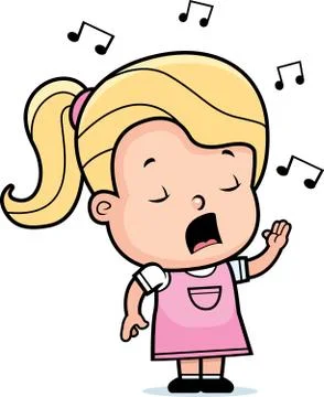 Toddler Singing Stock Illustration