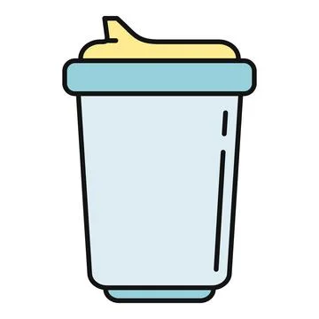 Toddler sippy cup offering safe drinking for child Stock Illustration