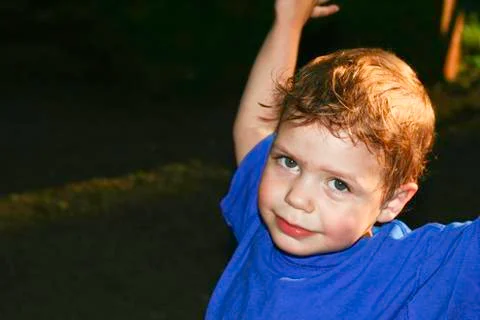 Toddler in the sunlight Stock Photos