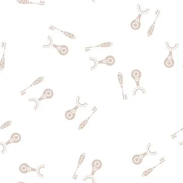 Toddler toothbrush glyph seamless pattern Illustrazione stock