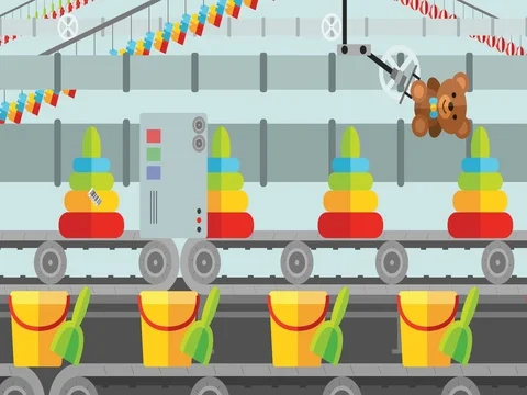 Toy factory cartoon hotsell