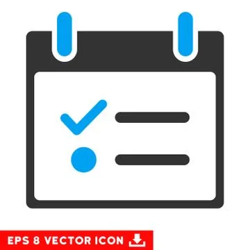 Todo List Calendar Day Vector Eps Icon Stock Illustration