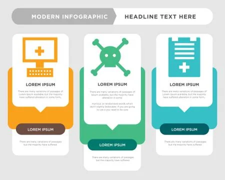 Todo list, dead, computer infographic Stock Illustration