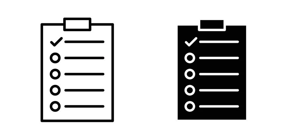 Todo list icon for design projects and web UI Stock Illustration