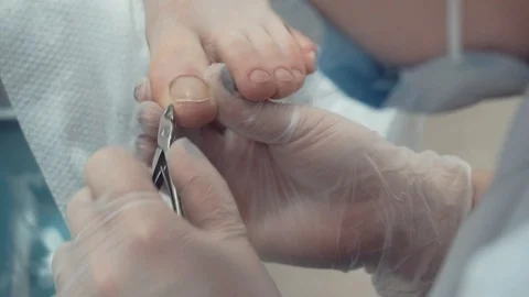 Toe closeup view during pedicure Stock Footage 87825309
