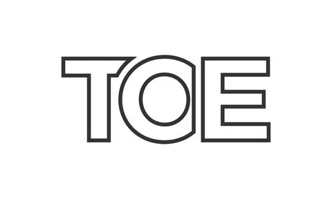 TOE logo design template with strong and modern bold text. Initial based ve.. Stock Illustration