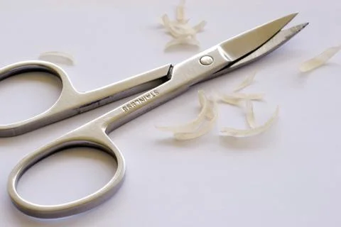 Toe nail clippings Stock Photos