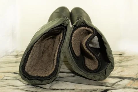 Toe of rubber boot close-up isolated in white background Stock Photos