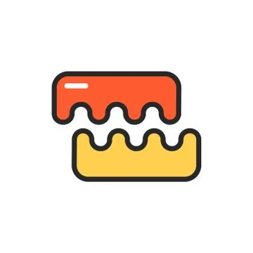 Toe separator color line icon. Isolated vector element. Stock Illustration